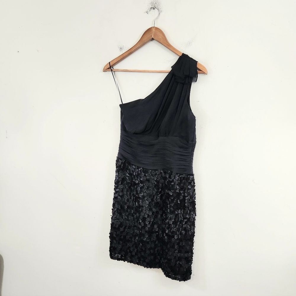 Ali Ro Slik one shoulder cocktail dress